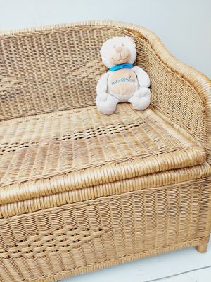 Rotan opbergbankje