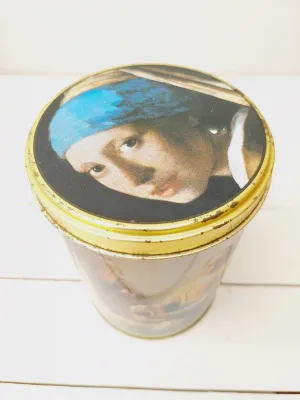 Vintage blik Johannes Vermeer, Girl With The Pearl Earring