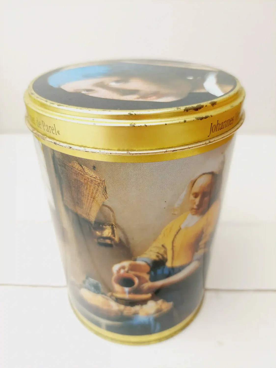 Vintage blik Johannes Vermeer, Girl With The Pearl Earring