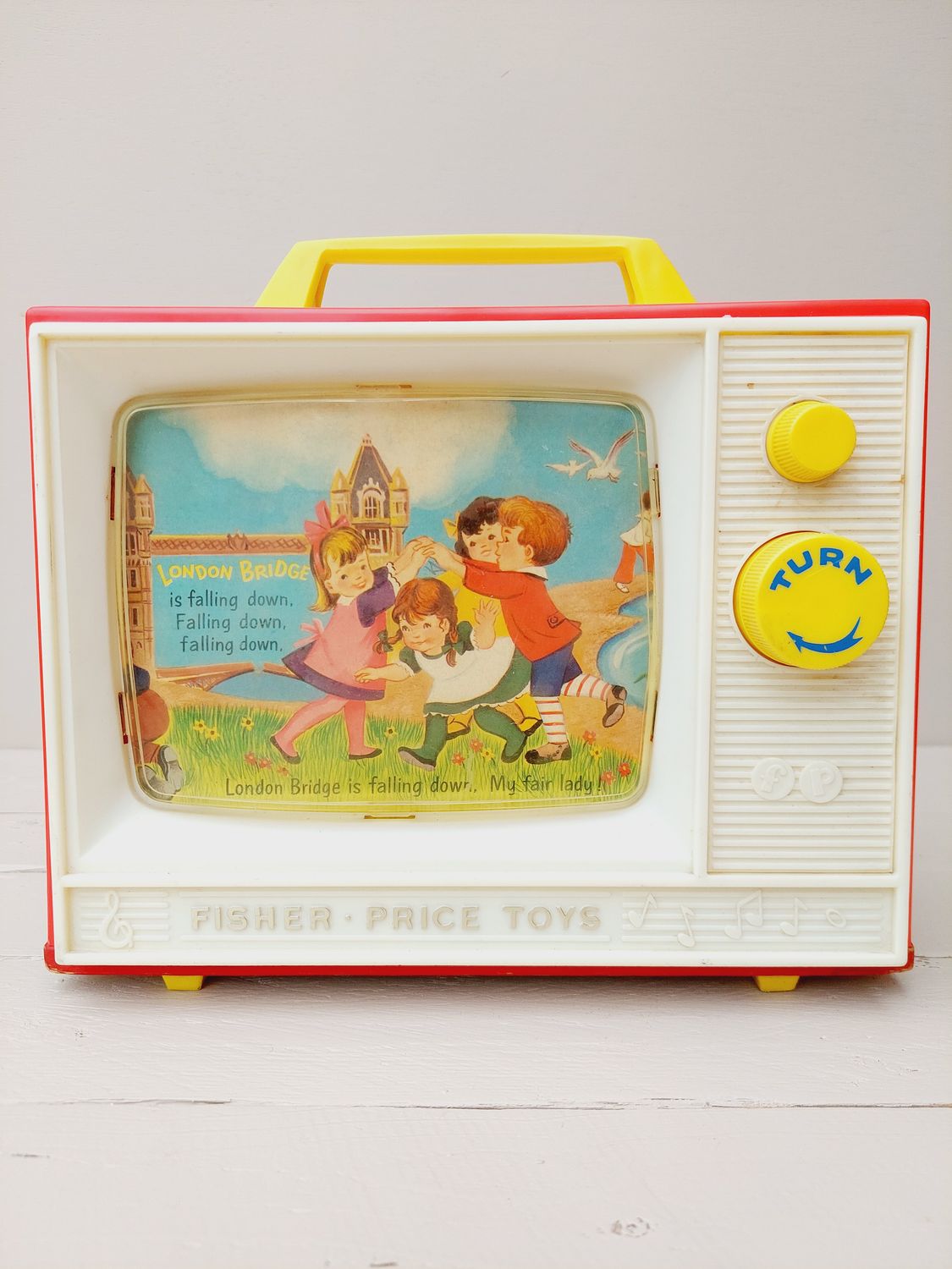 Vintage Fisher Price TV – Speelgoedtelevisie uit de jaren '60