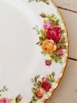Vintage gebaksbord Royal Albert, Old Country Roses, per stuk verkrijgbaar
