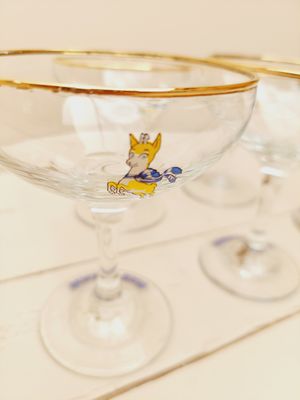 Babycham glaasjes, set van 5