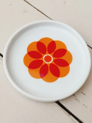 Retro petit four bordjes met bloemen - Seltmann - set van 6 - 9,5 cm - theetipjes