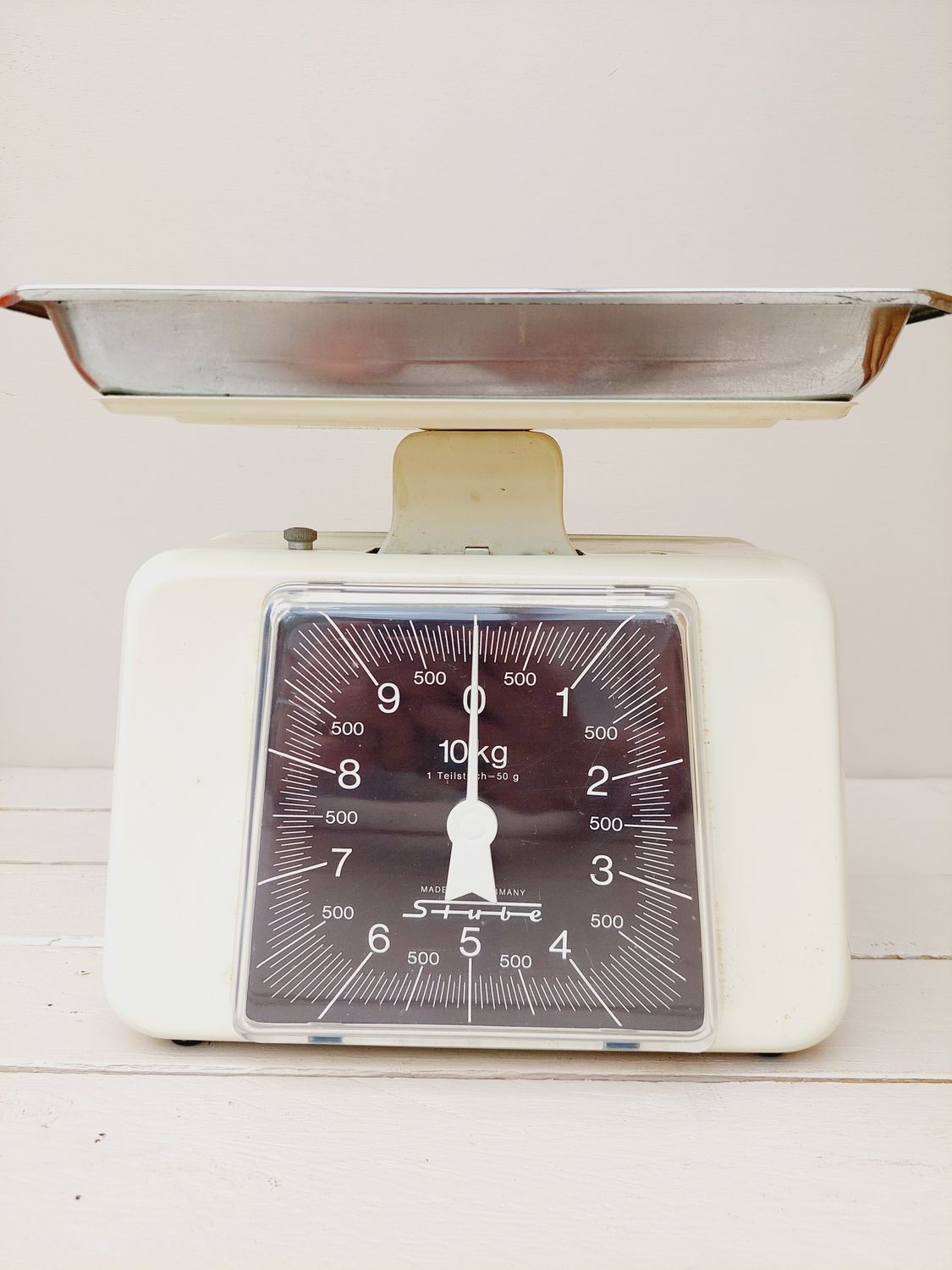 Vintage weegschaal Stube, crème, 10 kg