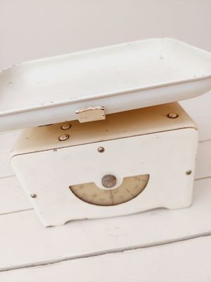 Vintage weegschaal Lyssex, crème, 10 kg