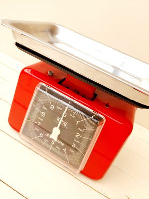 Vintage weegschaal Stube, rood, 10 kg