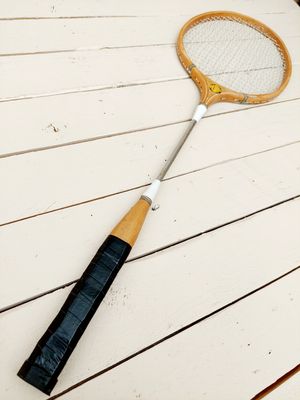 Vintage houten badmintonracket