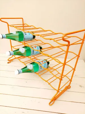 Vintage flessenrek voor 24 flessen - oranje - Tomado