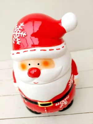 Koektrommel - snoeppot in de vorm van een kerstman