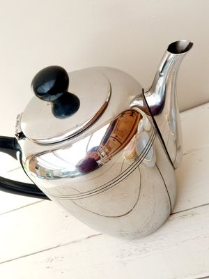 SUS Inox 18/8 vintage koffiepot roestvrij staal mid century design