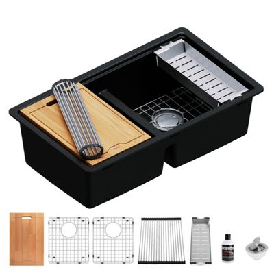 QUWS-880 Composite Double Bowl Utility Sink