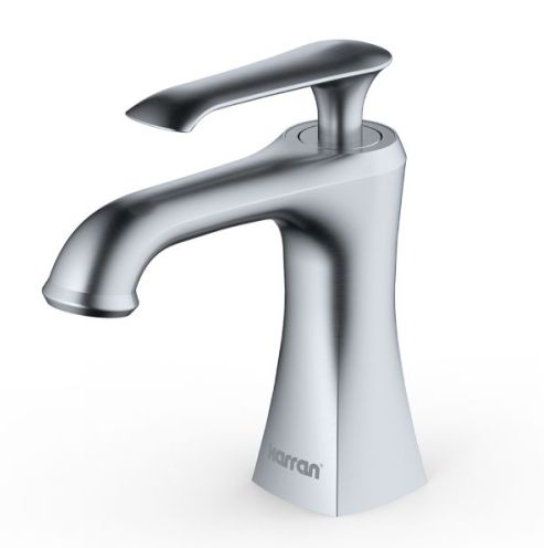 Karran KBF410 Woodburn Single Hole Single Handle Bathroom Faucet with Matching Pop-Up Drain, Color: Stainless Steel