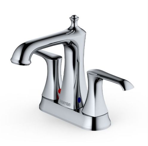 Karran KBF416 Woodburn Two-Hole 2-Handle Bathroom Faucet with Matching Pop-Up Drain, Color: Chrome