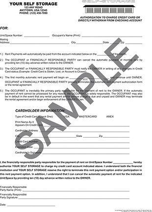 Credit Card / ACH Authorization Form
