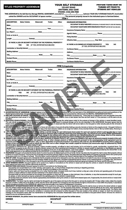 Titled Property Addendum