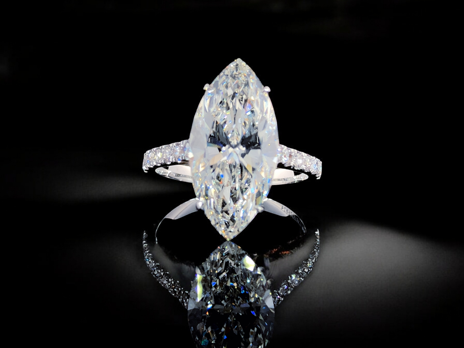 Imperial Pavé – 5ct Marquise Diamond Ring"
