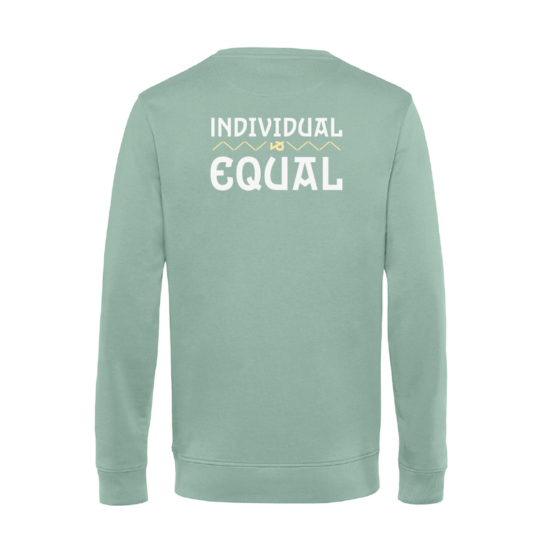 Pullover „CHAOSS Original Individual & Equal“ – schwarz / sage / blue – LGBTQIA+ Statement