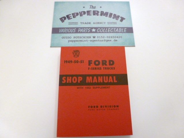 1949-1952 Ford F-Series Truck Shop Manual + 1952 Supplement – Paper Reprint