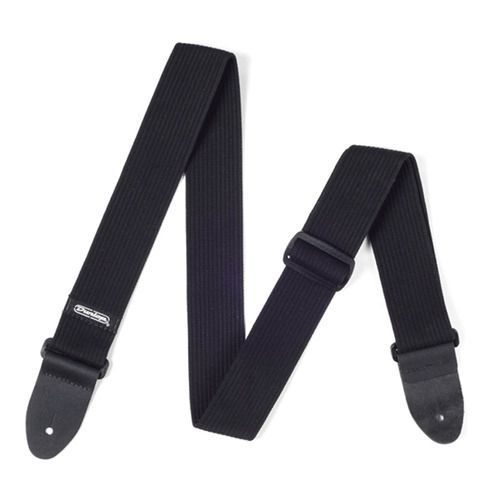 Dunlop 2" Ribbed Cotton Guitar Strap (Black)