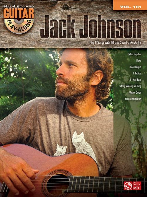 Jack Johnson Guitar Play Along V177 Bk/Cd Sheet Music Book