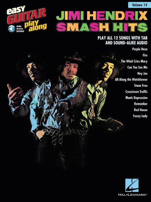 Jimi Hendrix - Smash Hits Easy Guitar Play Along V14 Bk/OLA Sheet Music Book