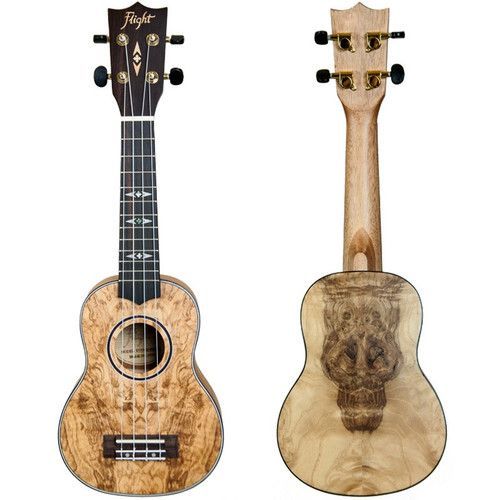 Flight QA Quilted Ash Soprano Ukulele with Bag