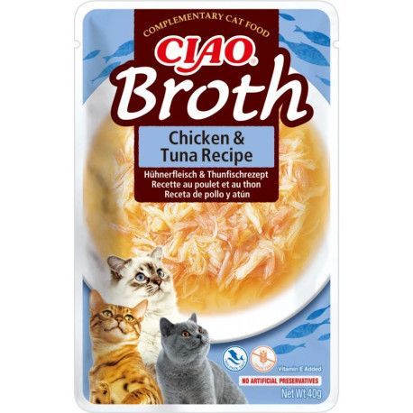 INABA CIAO BROTH SOPA DE POLLO CON ATÚN