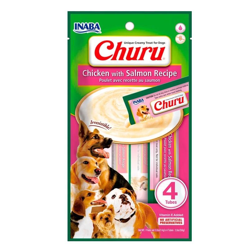 INABA CHURU POLLO CON SALMON