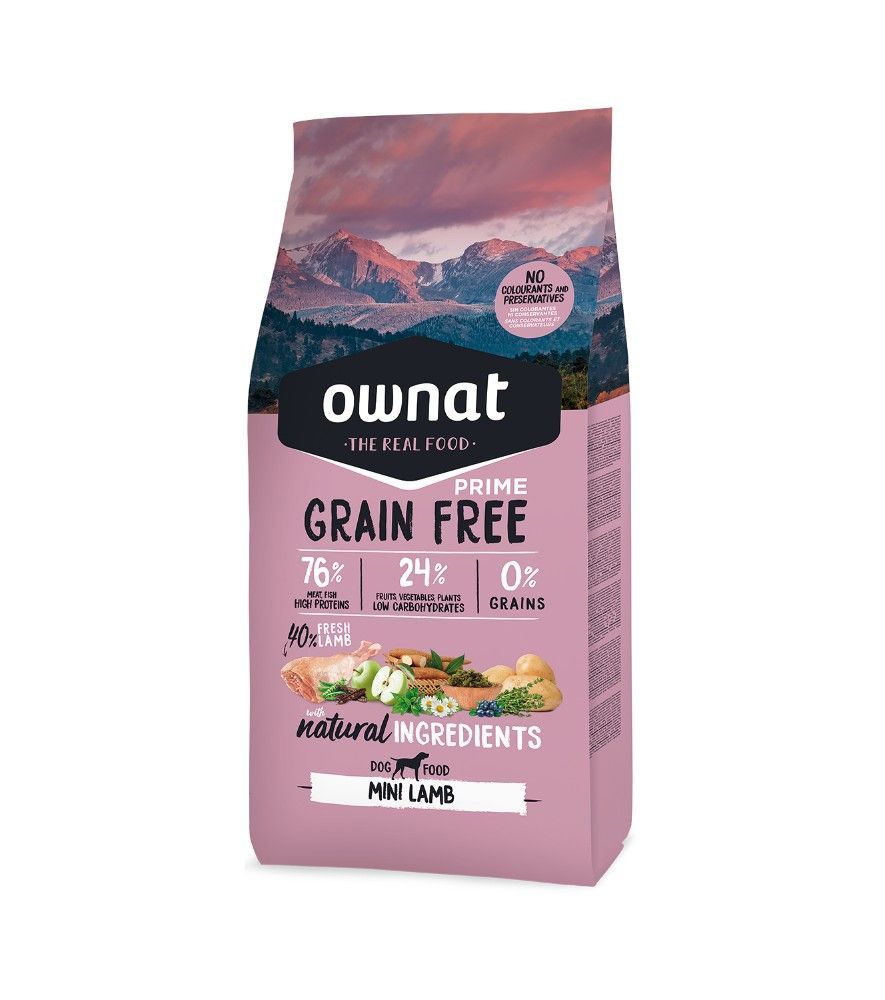 OWNAT GRAIN FREE PRIME MINI CORDERO