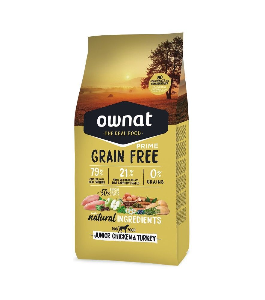 OWNAT GRAIN FREE PRIME JUNIOR POLLO Y PAVO