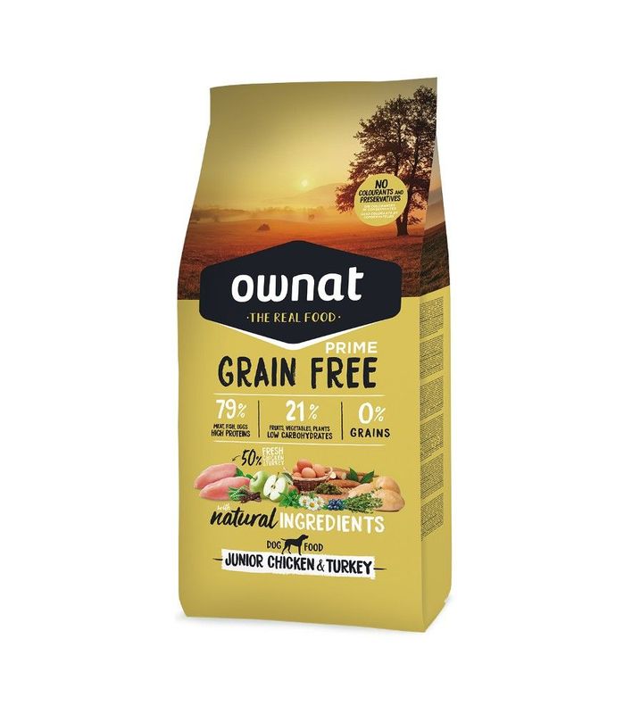 OWNAT GRAIN FREE PRIME JUNIOR POLLO Y PAVO
