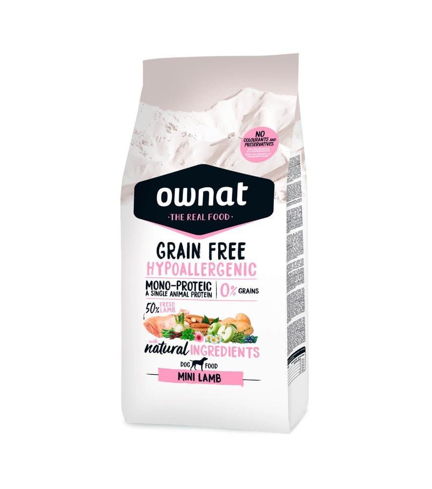 OWNAT GRAIN FREE HIPOALERGÉNICO MINI CORDERO