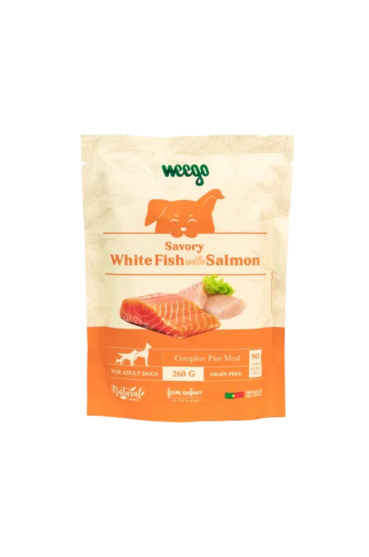 WEEGO PATE PESCADO BLANCO Y SALMÓN 260G