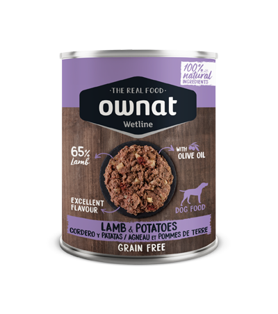 OWNAT WETLINE CORDERO Y PATATA LATA 395G