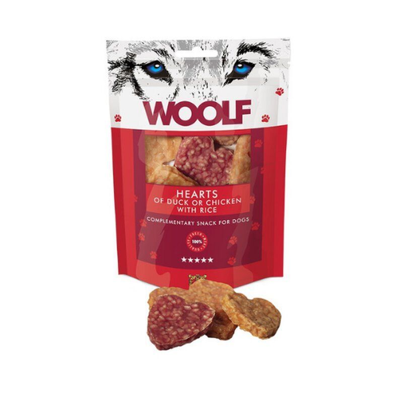 WOOLF CORAZONES DE PATO,POLLO Y ARROZ 100G