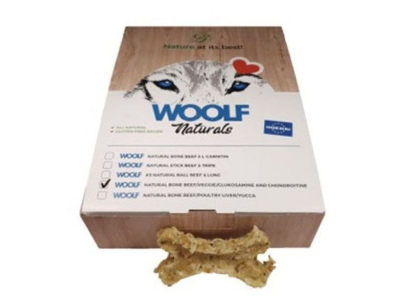 WOOLF NATURALS HUESO TERNERA, VEGETALES, GLUCOSAMINA Y CONDROITINA I UNIDAD