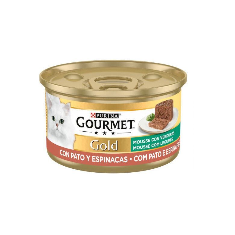 GOURMET GOLD MOUSSE CON VERDURAS CON PATO Y ESPINACAS