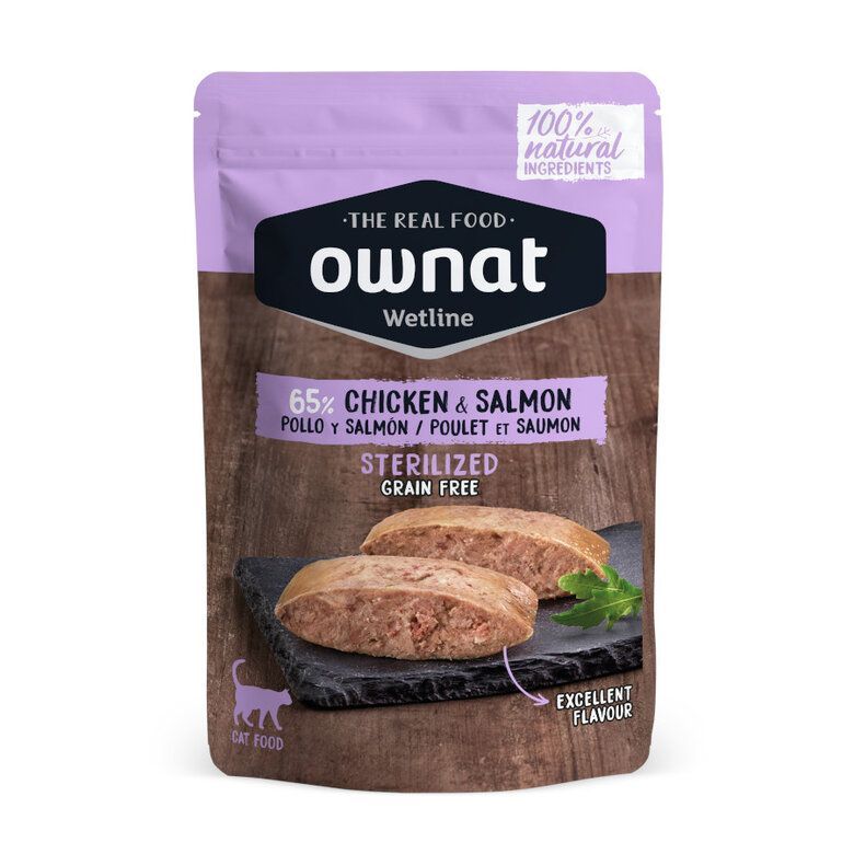 OWNAT WETLINE POLLO Y SALMÓN 85G