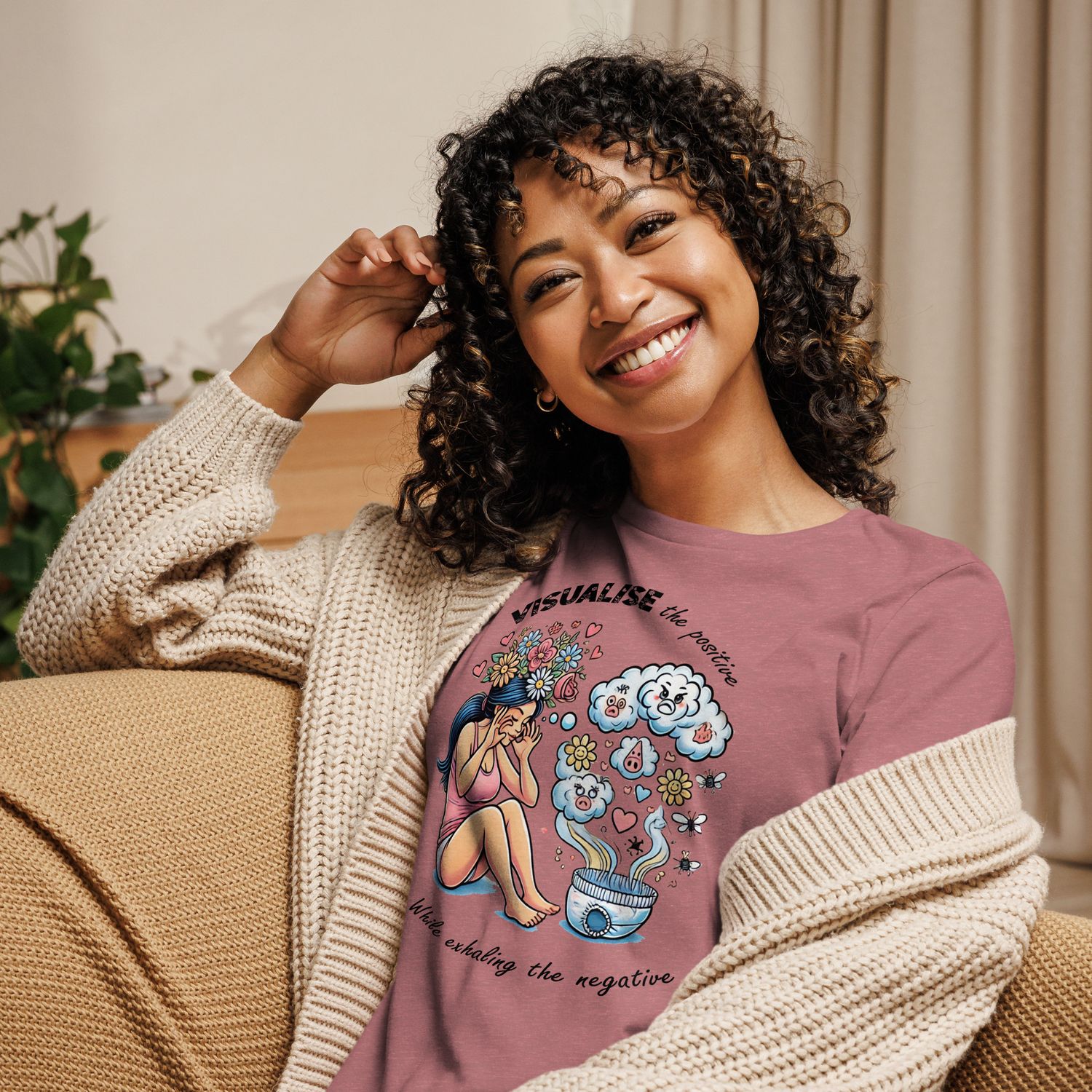 Women&#39;s Relaxed T-Shirt - Visualise the Positive