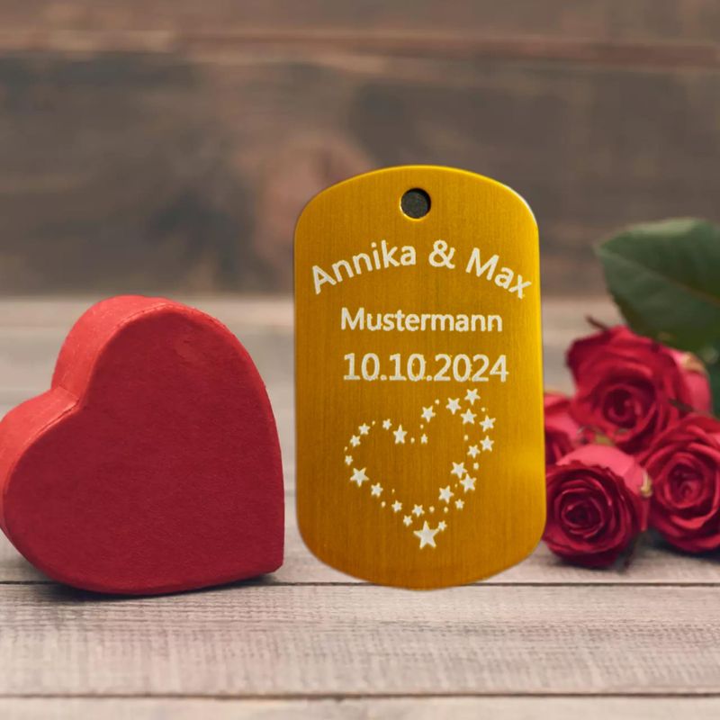 Hochzeit Anhänger Aluminium Personalisiert Viele Farben Verfügbar