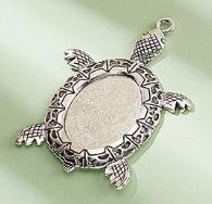 01 Anhänger Schildkröte mit Foto personalisiert Kette