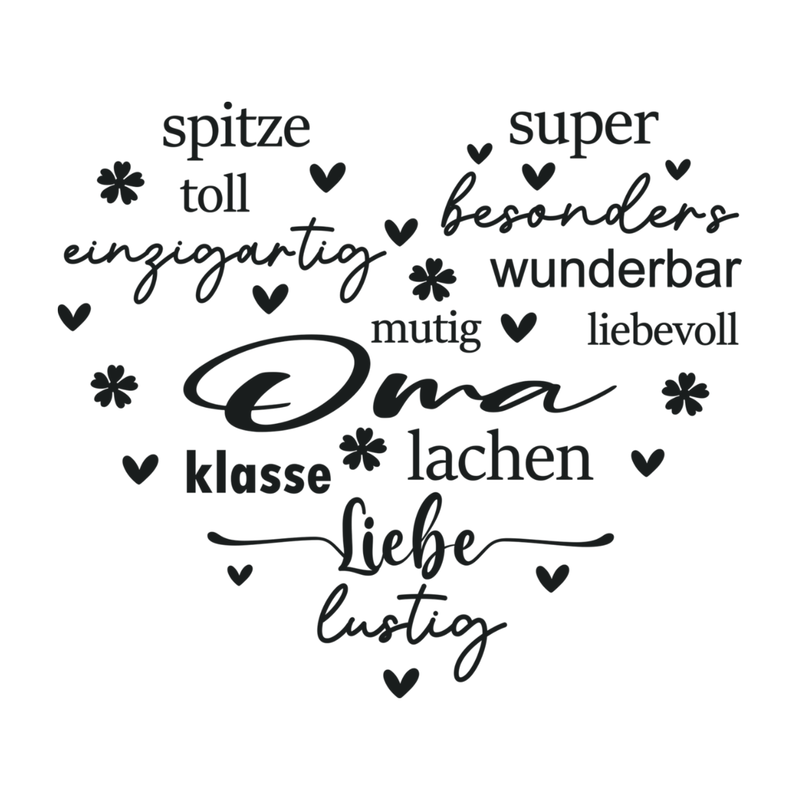 Oma / Persönliches Geschenk nach Wahl aus Holz oder Schiefer