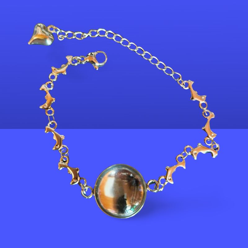 Personalsiert Filigranes Edelstahl Armband mit Foto nach Wunsch