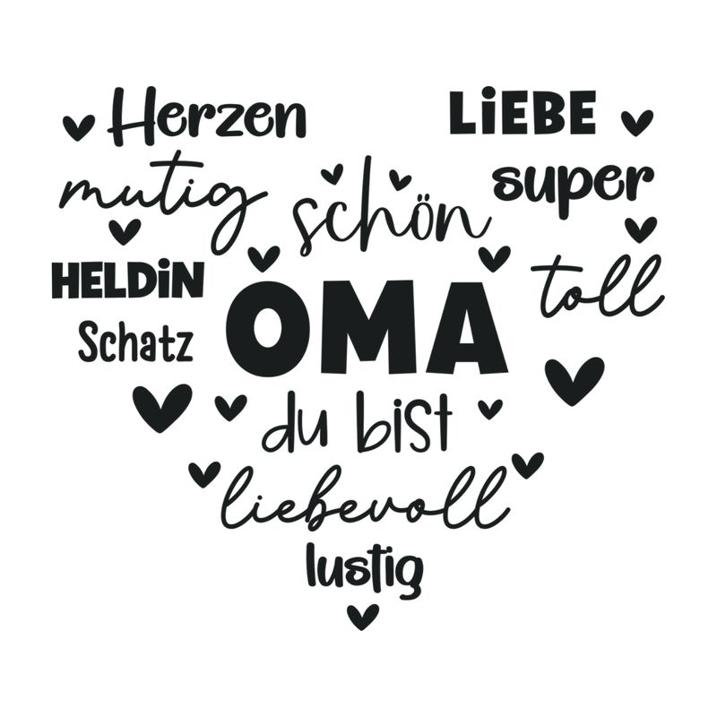 Oma / Persönliches Geschenk nach Wahl aus Holz oder Schiefer