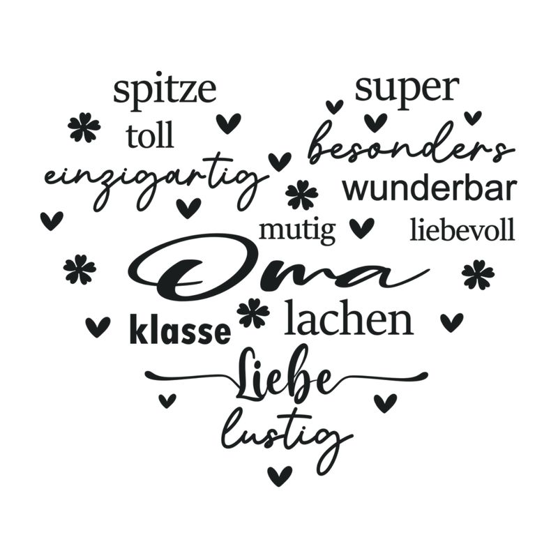 Oma / Persönliches Geschenk nach Wahl aus Holz oder Schiefer