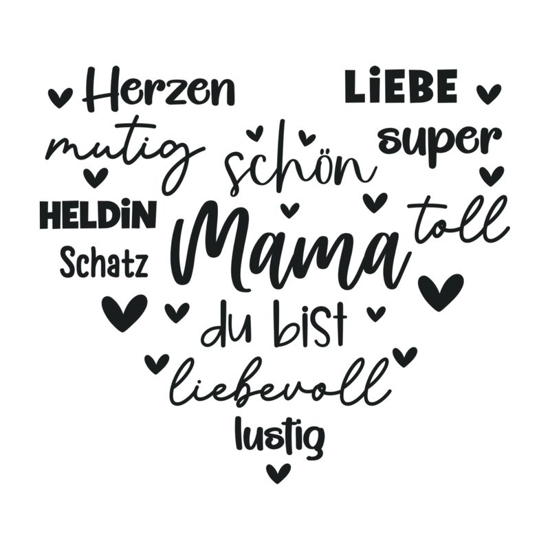 Mama / Persönliches Geschenk nach Wahl aus Holz oder Schiefer