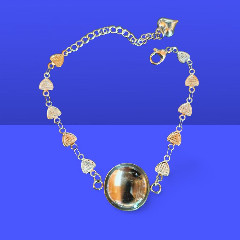 Personalsiert Filigranes Edelstahl Armband mit Foto nach Wunsch