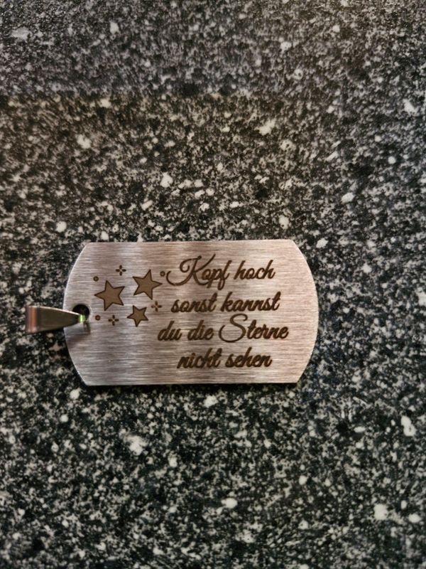 Edelstahl Anhänger Mutmacher *Kopf hoch*