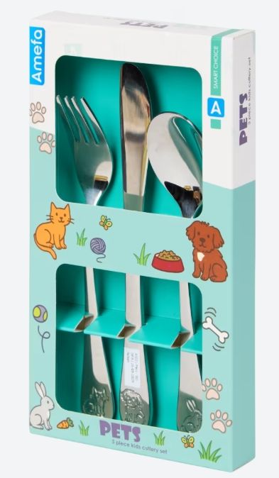 1 Satz Kinderbesteck mit Gravur