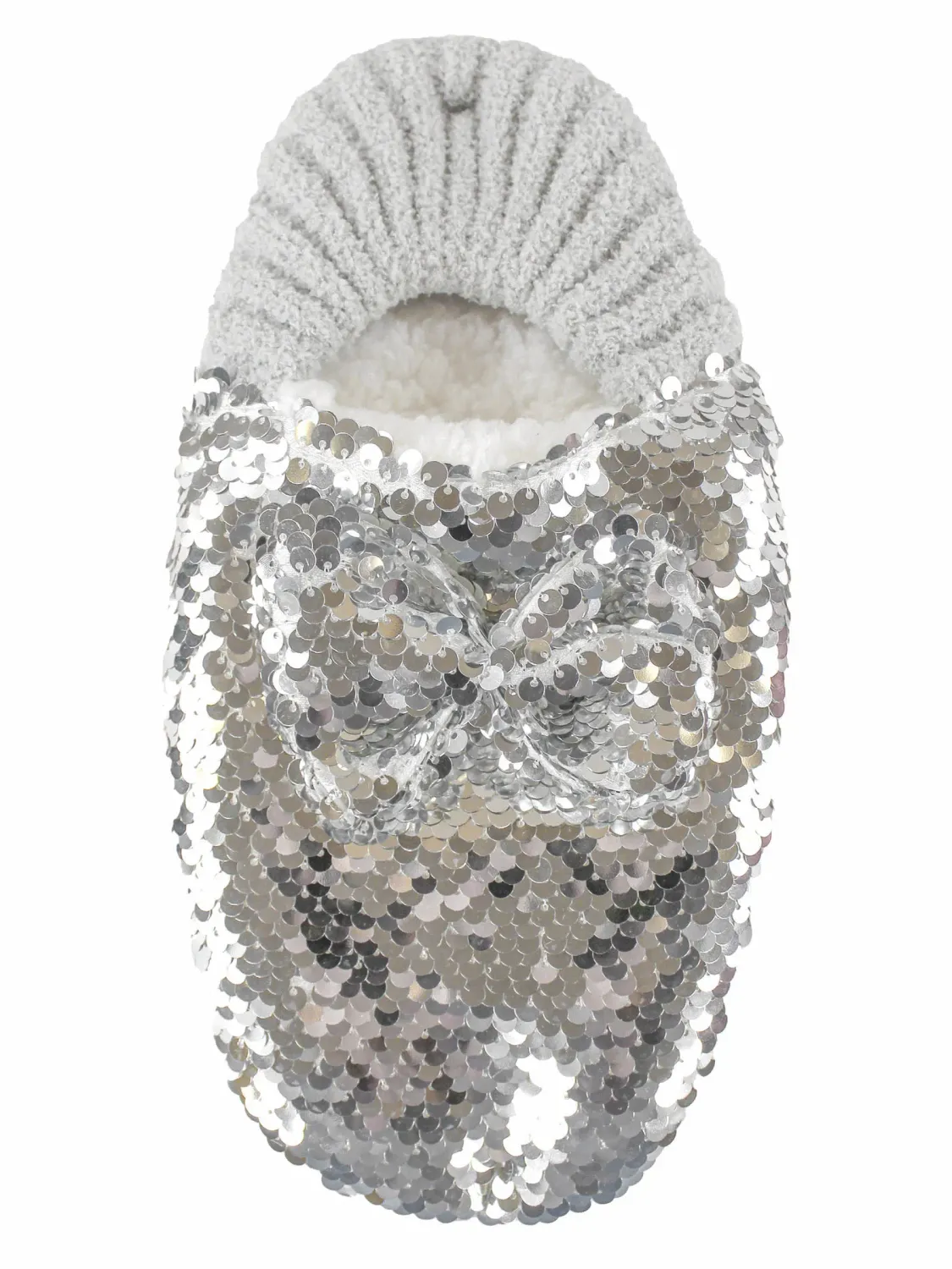 SOCK-SLIPPER-SQN-SLVR
